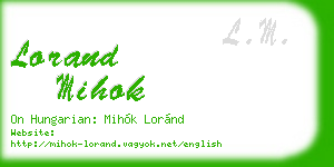 lorand mihok business card